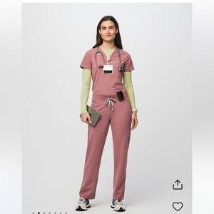 Figs Livingston Basic Scrub pants. Small Tall. Mauve.